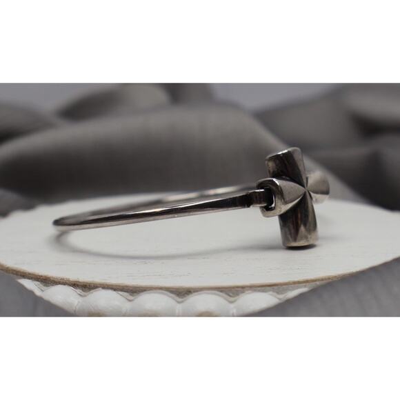 Retired James Avery Sterling Silver St Teresa Cross Hook On Bracelet 16.26G /7in - Picture 3 of 5